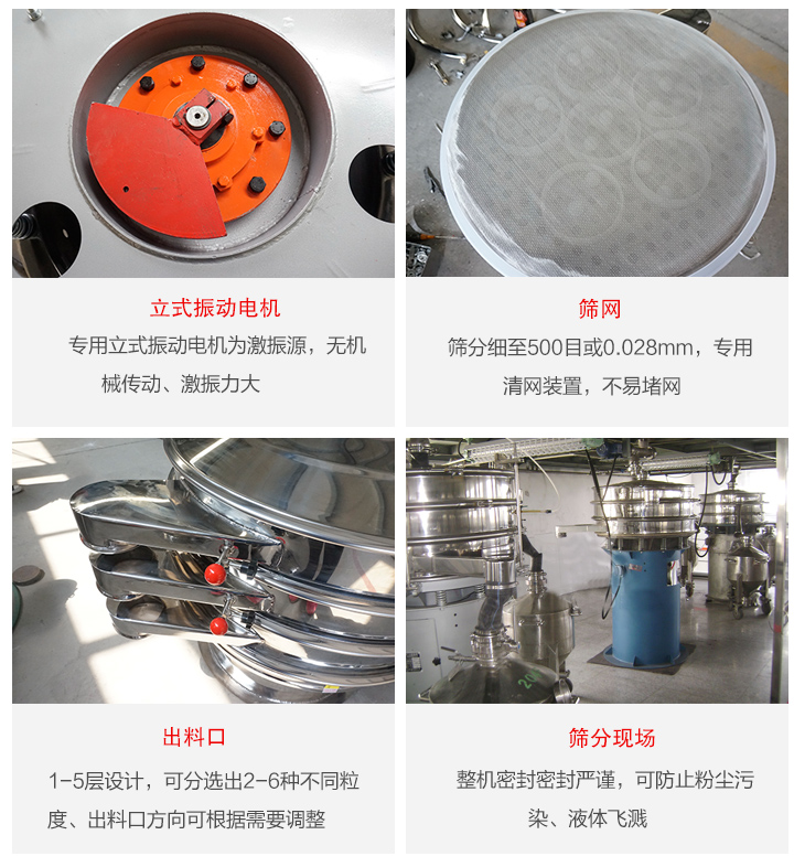 旋振篩定制化有：移動(dòng)，加緣，閘門(mén)等多種形式選擇。子母設(shè)計(jì)透網(wǎng)率高，換網(wǎng)方便。