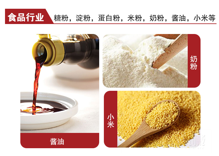全不銹鋼食品振動(dòng)篩可用于糖粉，小米，淀粉，蛋白粉，米粉，奶粉，醬油等物料
